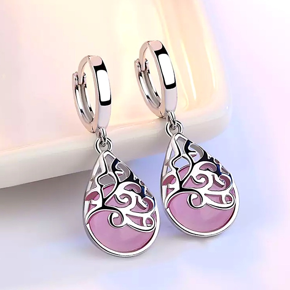 *NEW* | .925 Sterling silver moonlight opal earrings
